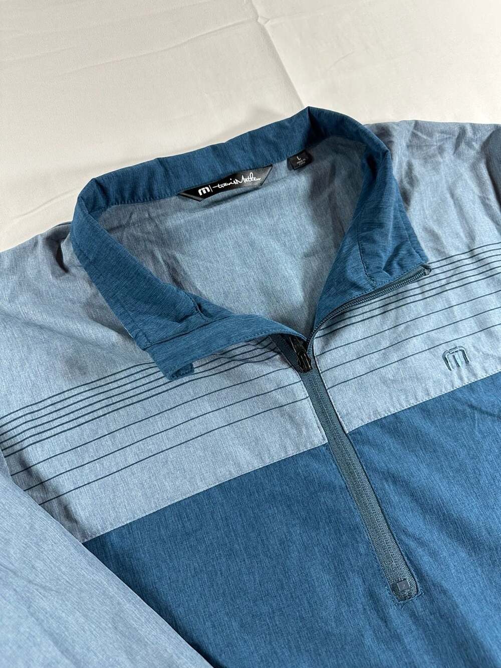 TravisMathew Future Primitive Quarter Zip Golf Pullover Windbreaker Jacket Mens
